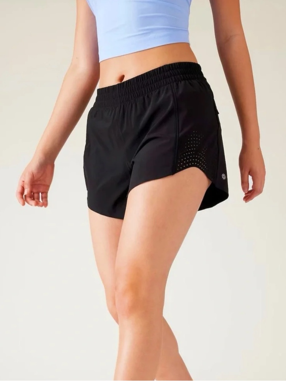 Athleta Hustle 4.5 Short - Black Athletic Running Shorts - XS